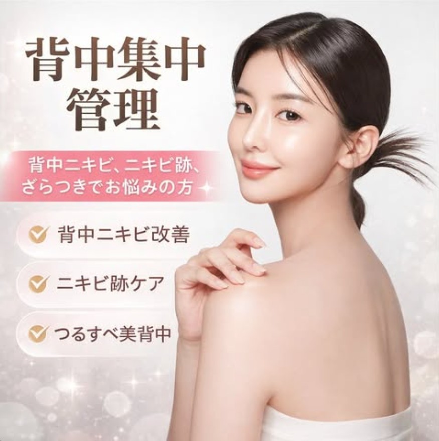 背中集中管理 背中ニキビ・ニキビ跡・ざらつきケア